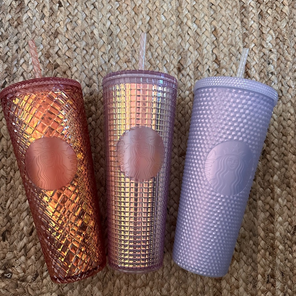 Starbucks Iridescent Tumbler Trio - Red, Gold, Purple